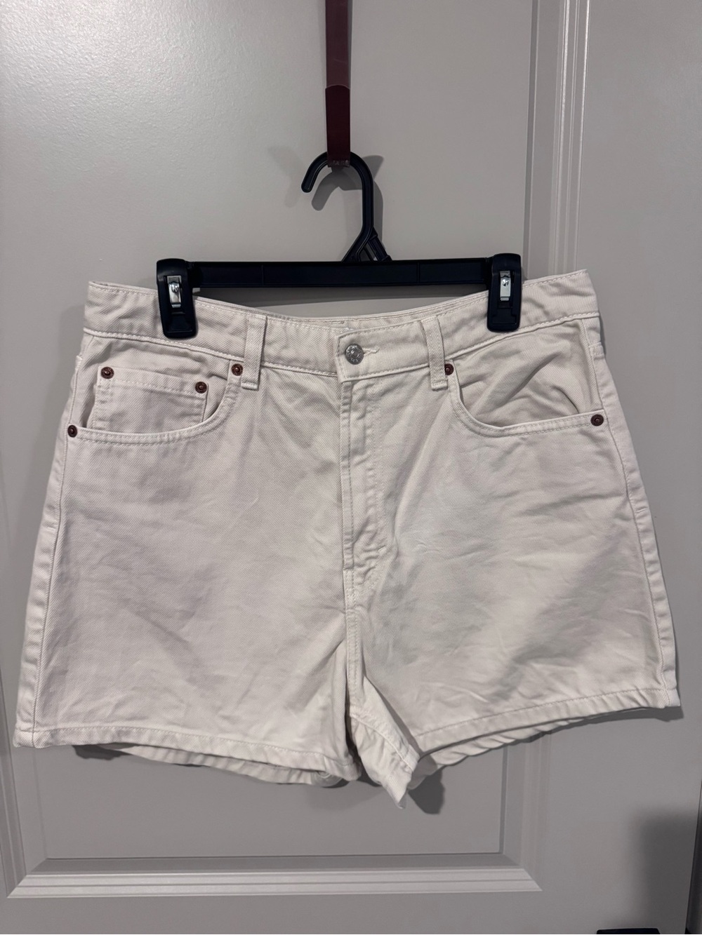 Zara White Denim Jean Shorts